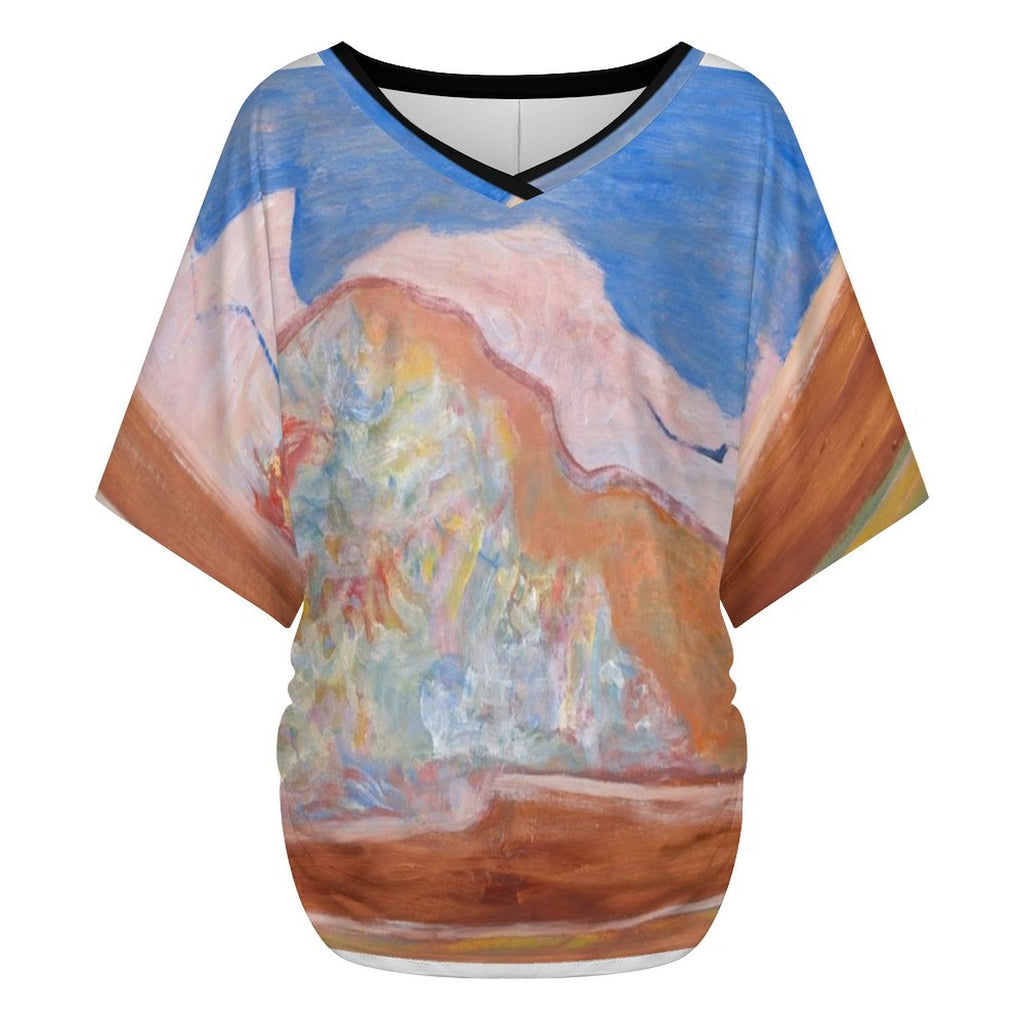 180gsm V-Neck Short Sleeve Top(All-Over Printing)