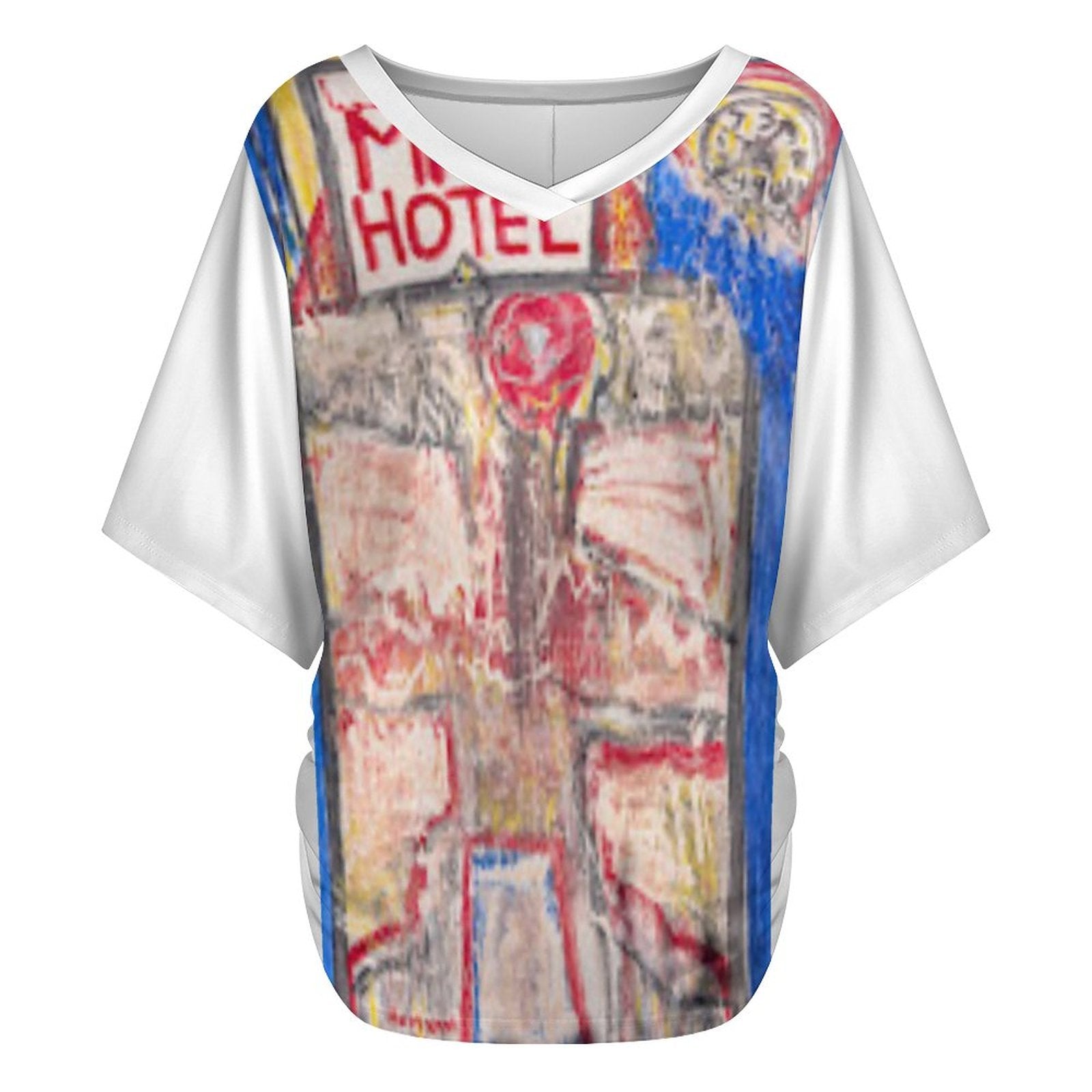 180gsm V-Neck Short Sleeve Top(All-Over Printing)