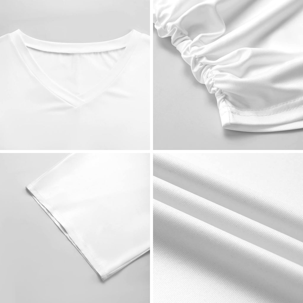 180gsm V-Neck Short Sleeve Top(All-Over Printing)