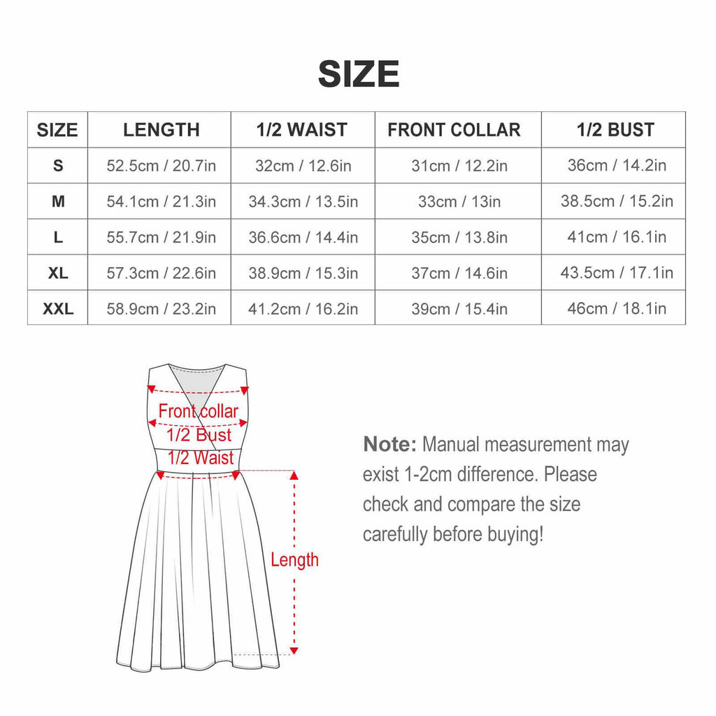 Sleeveless High Waist Dress(All-Over Printing)