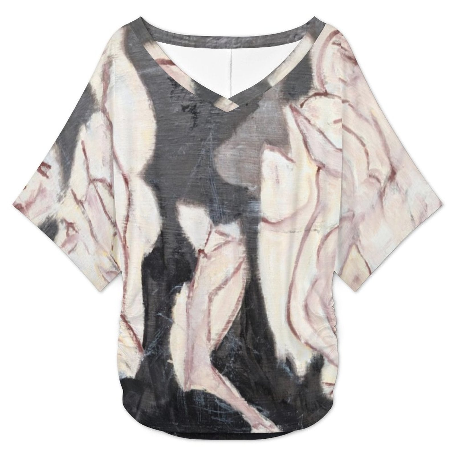 180gsm V-Neck Short Sleeve Top(All-Over Printing)