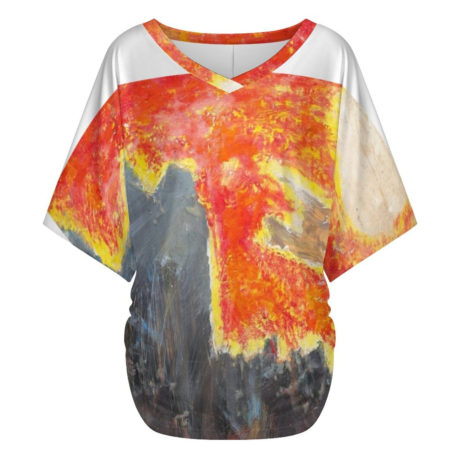 180gsm V-Neck Short Sleeve Top(All-Over Printing)