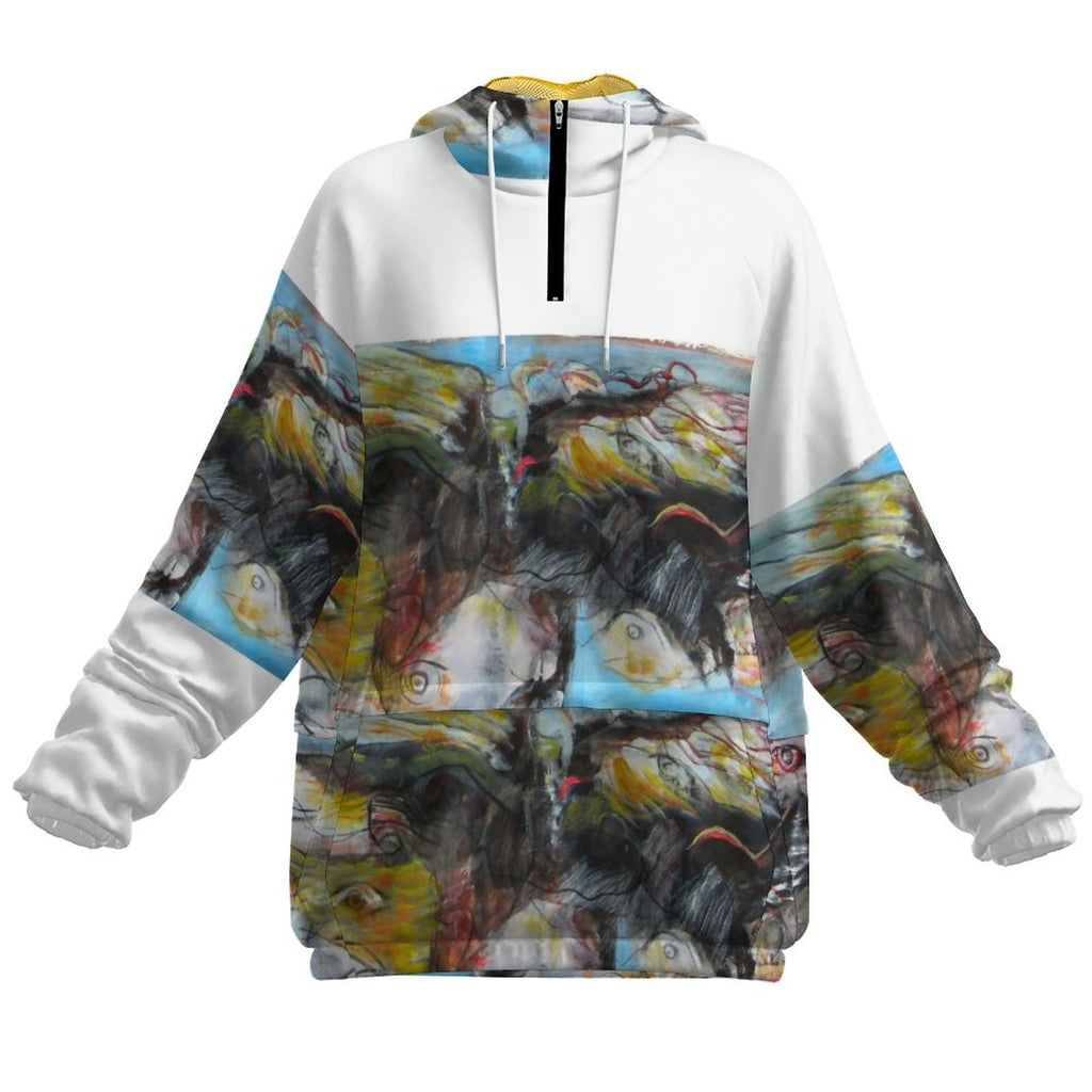 Double-Layered Hoodie with Pockets(All-Over Printing)