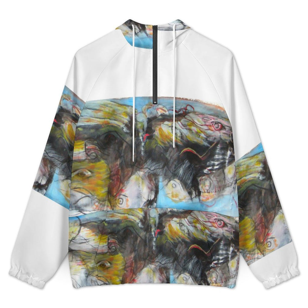 Double-Layered Hoodie with Pockets(All-Over Printing)