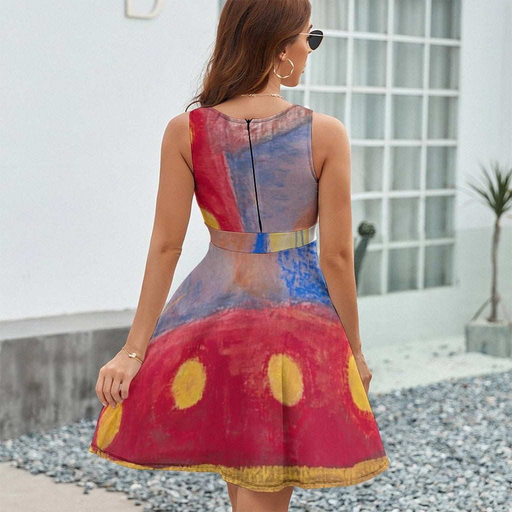 Sleeveless High Waist Dress(All-Over Printing)