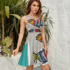 Sleeveless High Waist Dress(All-Over Printing)