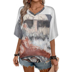 180gsm V-Neck Short Sleeve Top(All-Over Printing)