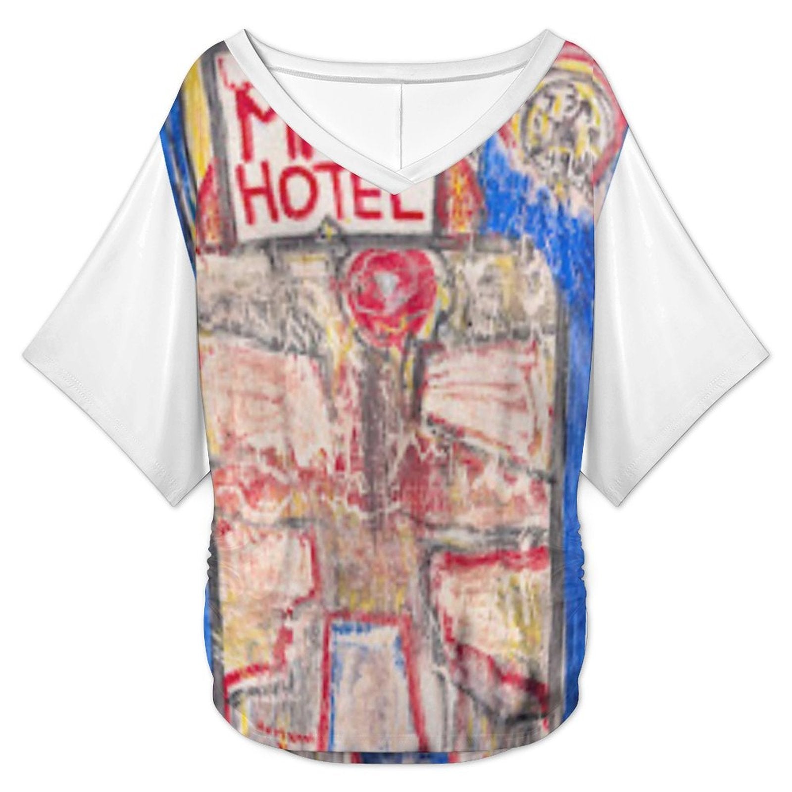 180gsm V-Neck Short Sleeve Top(All-Over Printing)