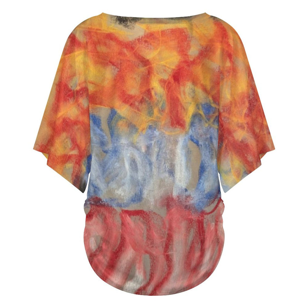 180gsm V-Neck Short Sleeve Top(All-Over Printing)