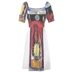 Short Sleeve V Neck Lovely Dress(All-Over Printing)