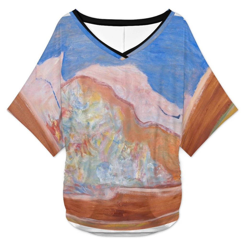 180gsm V-Neck Short Sleeve Top(All-Over Printing)