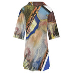 180gsm V-neck Dress for Women(All-Over Printing)