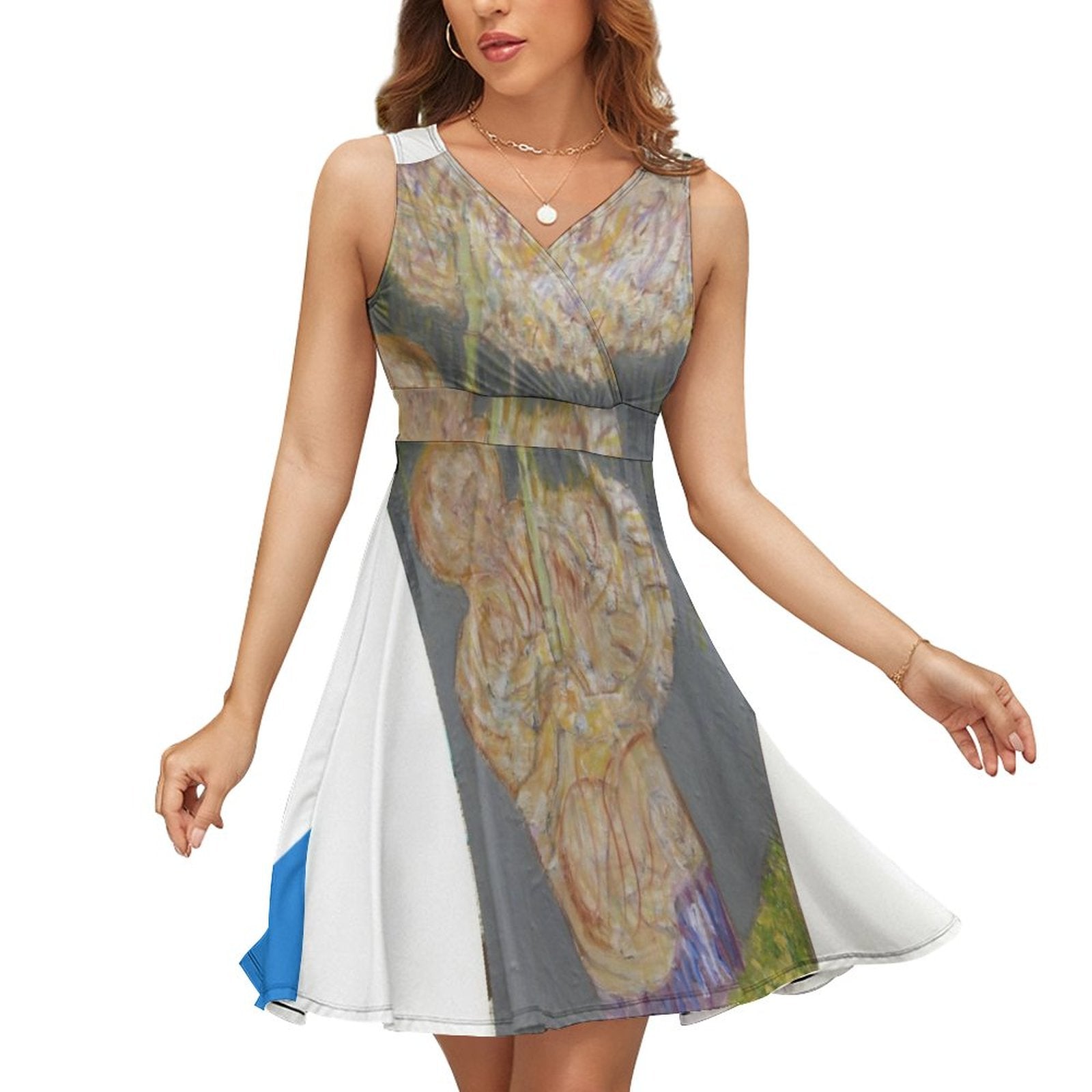 Sleeveless High Waist Dress(All-Over Printing)